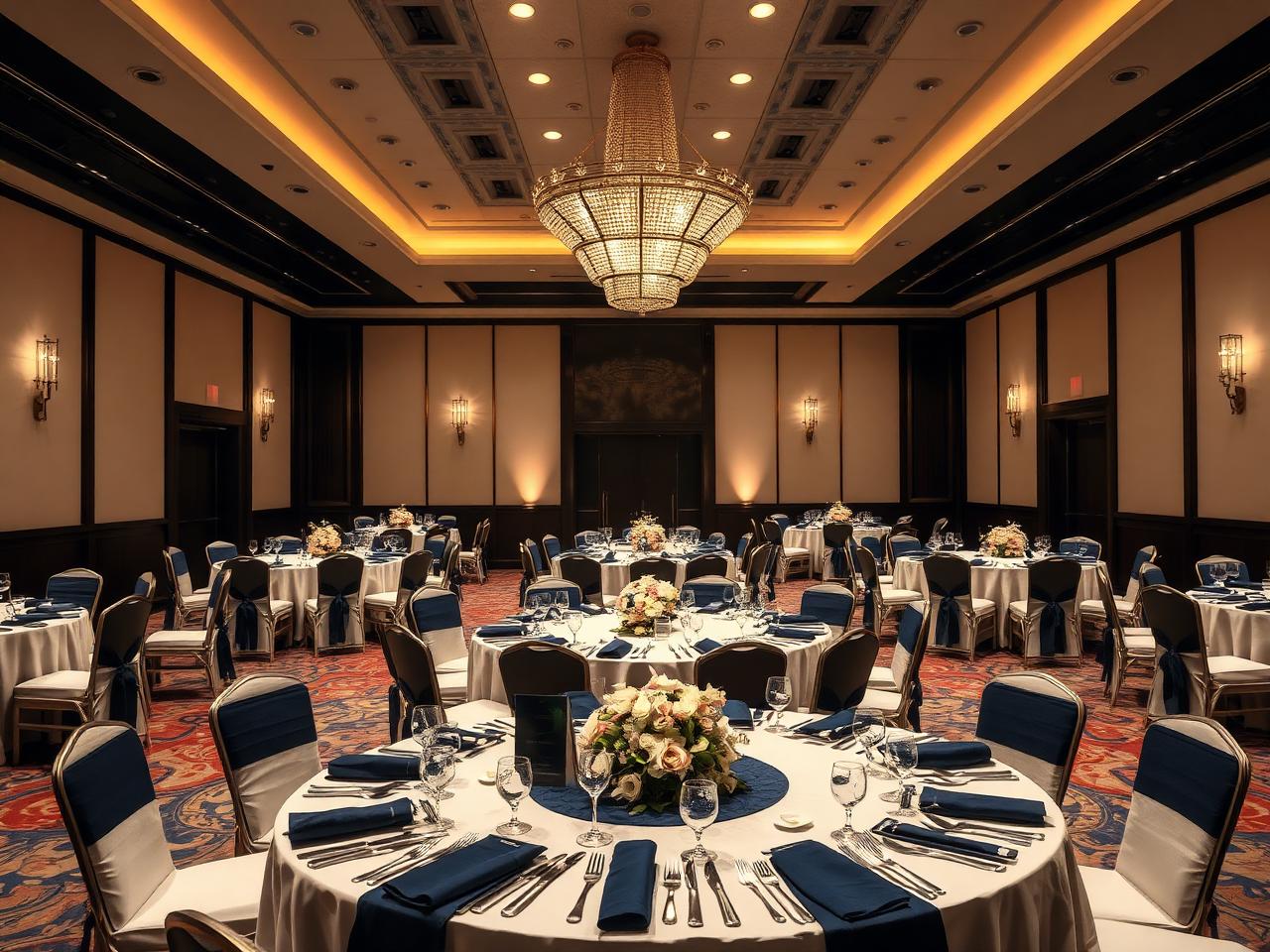 Elegant banquet hall interior
